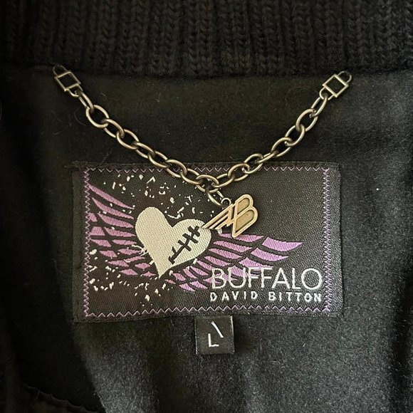 Size Large Women's Buffalo by David Bitton Black Jacket Button Front, Collared, - Picture 2 of 10